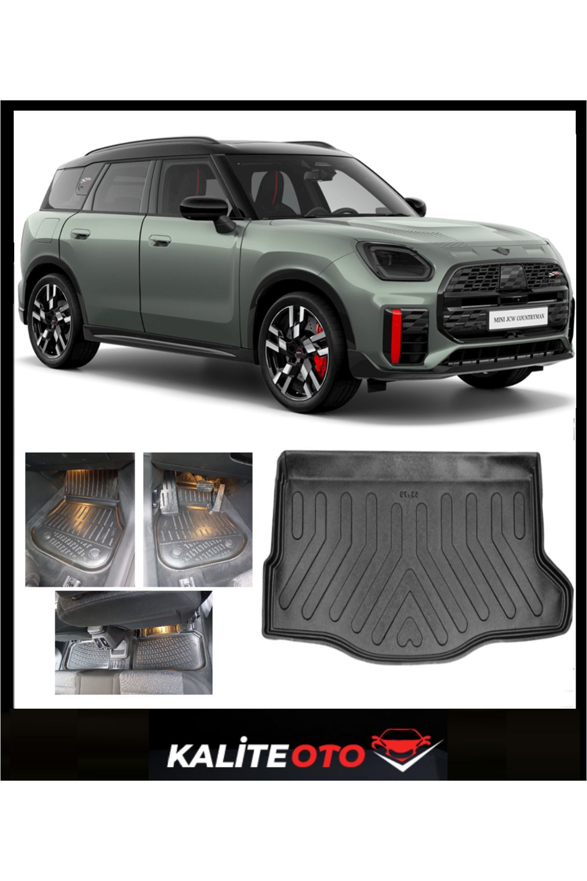 Mini Countryman U25 EV 2024 Sonrası Havuzlu Paspas+Bagaj Seti