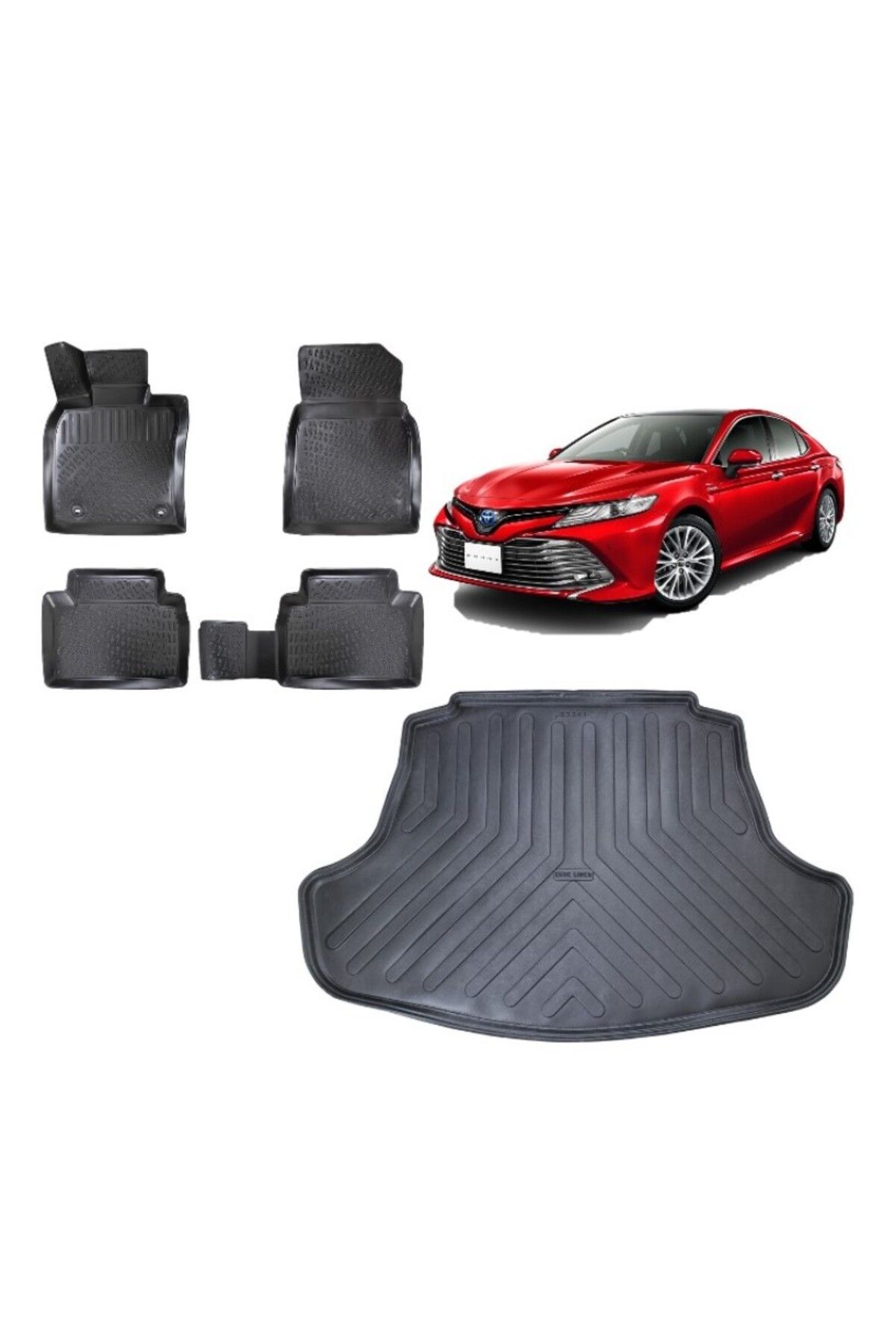 Toyota Camry Hybrit 2019 Model 3D Bagaj Havuzu+3D Havuzlu Araca Özel Paspas Takımı