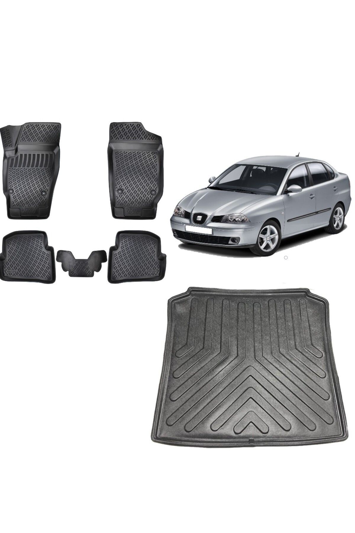 Seat Cordoba 2009 Model 3D Bagaj Havuzu+3D Havuzlu Araca Özel Paspas Takımı