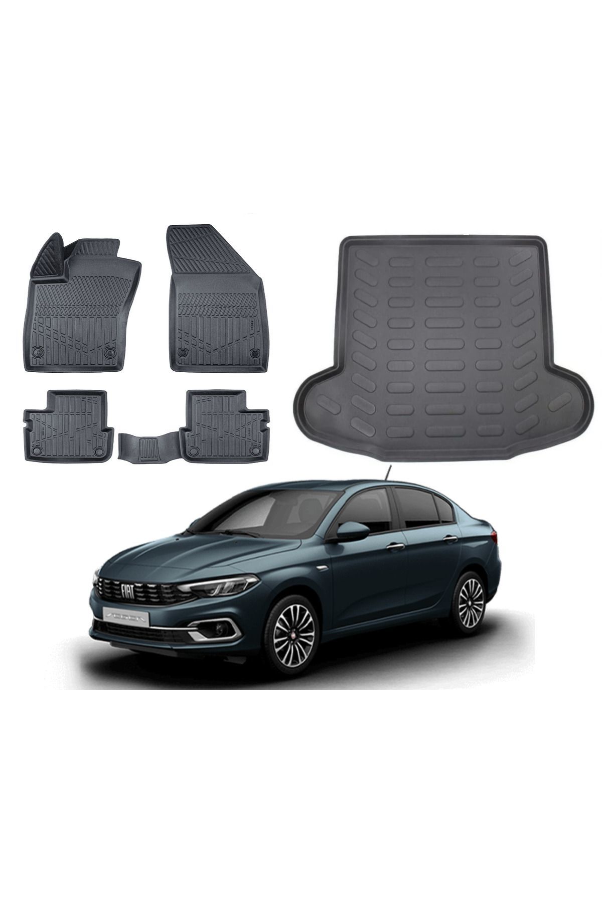 Fiat Egea Hybrıd 2025 Model Bagaj Havuzu Paspas Takımı Pro Eva Serisi