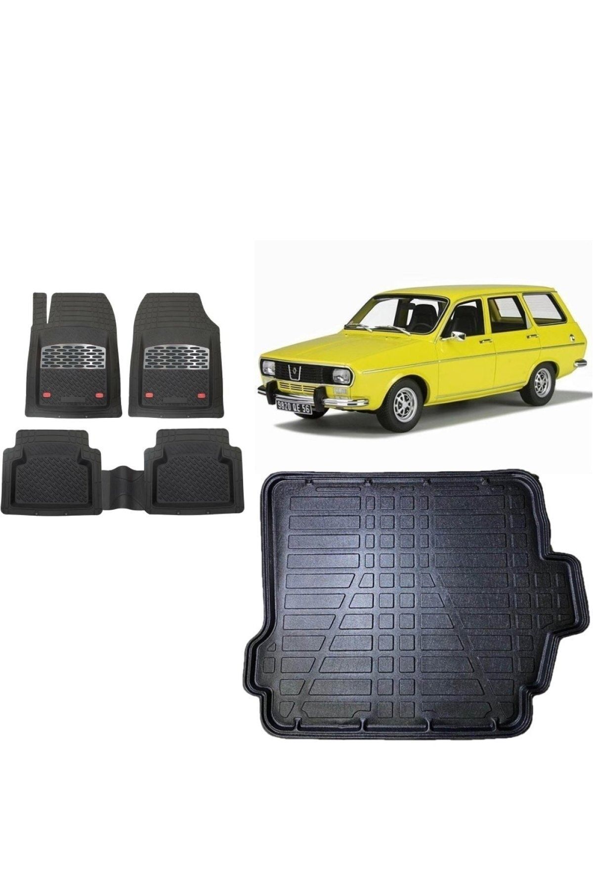 Renault 12 STW 1981 Model 3D Bagaj Havuzu+3D Havuzlu Maximum Karbon Kromlu Paspas