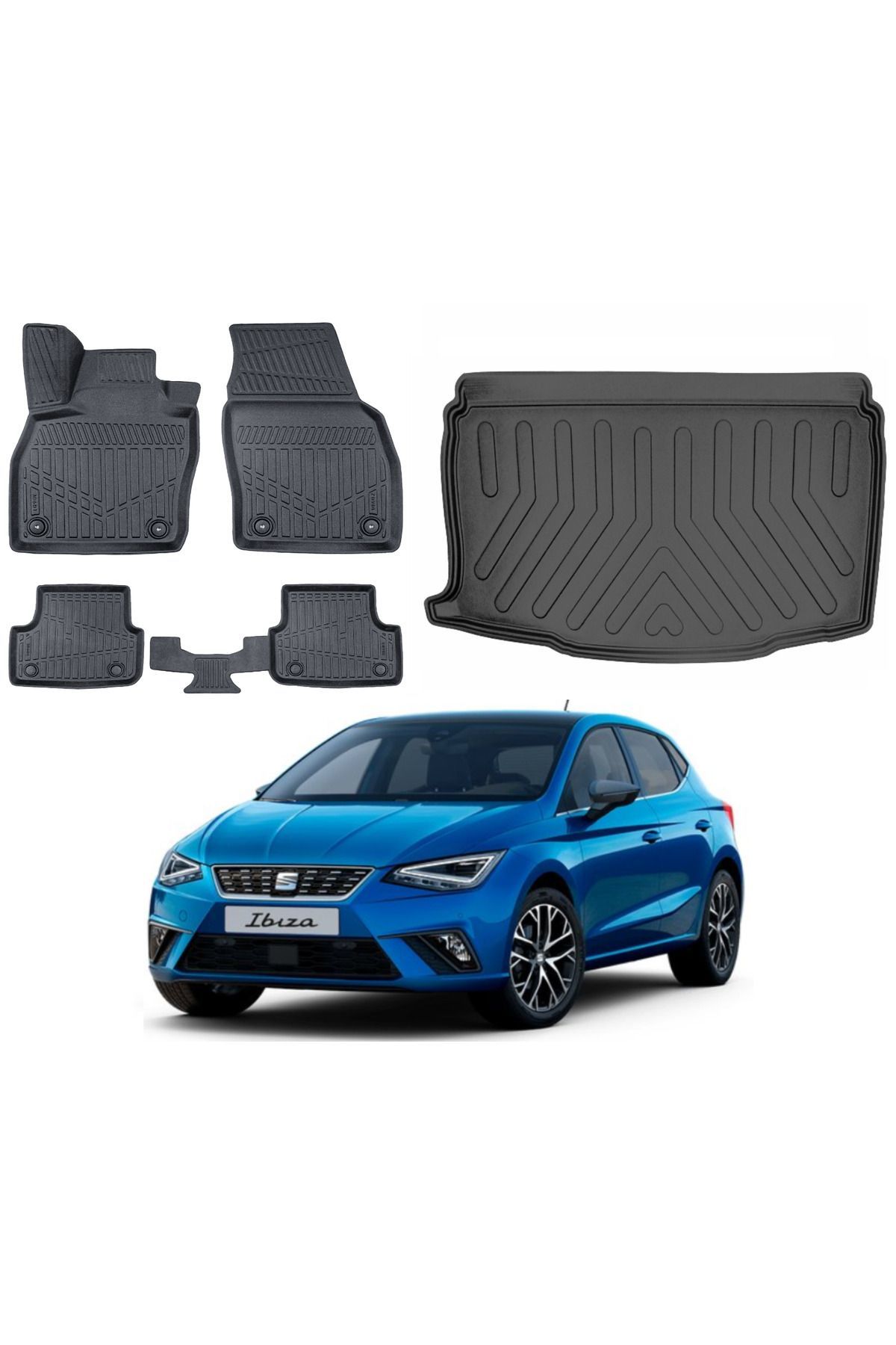 Seat Ibıza 2023 Model Alt Bagaj Havuzu Paspas Takımı Maxi Eva Serisi