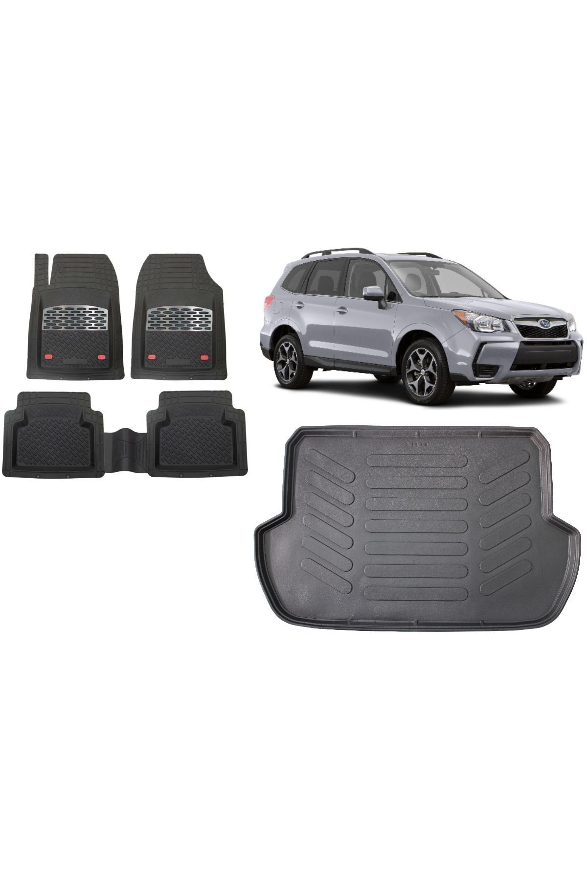 Subaru Forester 2019 Model 3D Bagaj Havuzu+3D Havuzlu Safir Karbon Kromlu Paspas