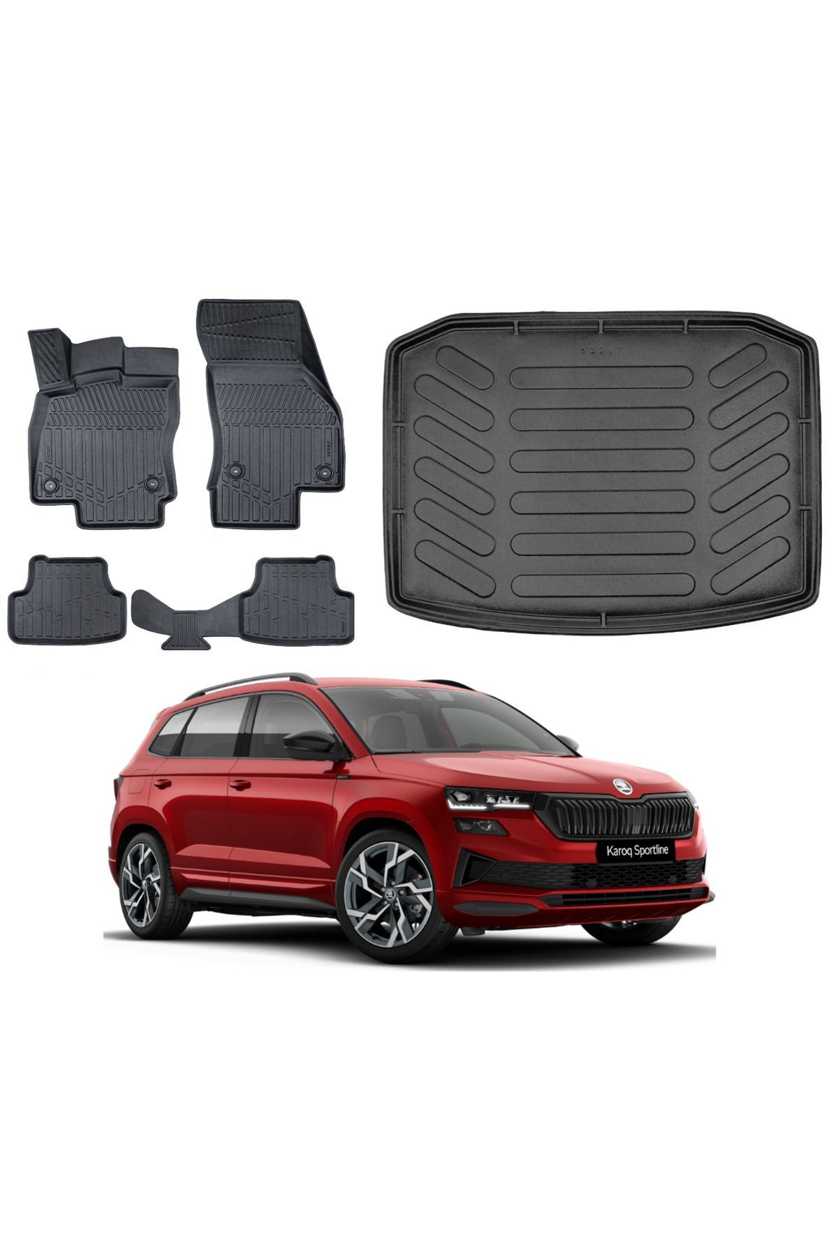 Skoda Karoq 2025 Model Bagaj Havuzu Paspas Takımı Maxi Eva Serisi