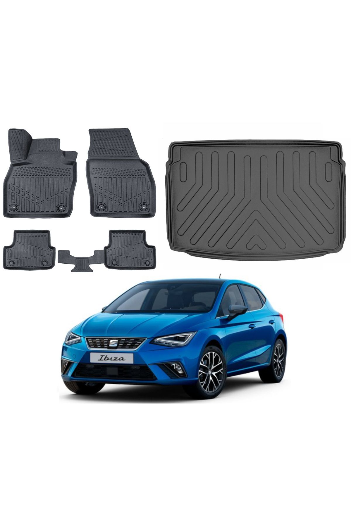 Seat Ibıza 2023 Model Üst Bagaj Havuzu Paspas Takımı Eva Serisi