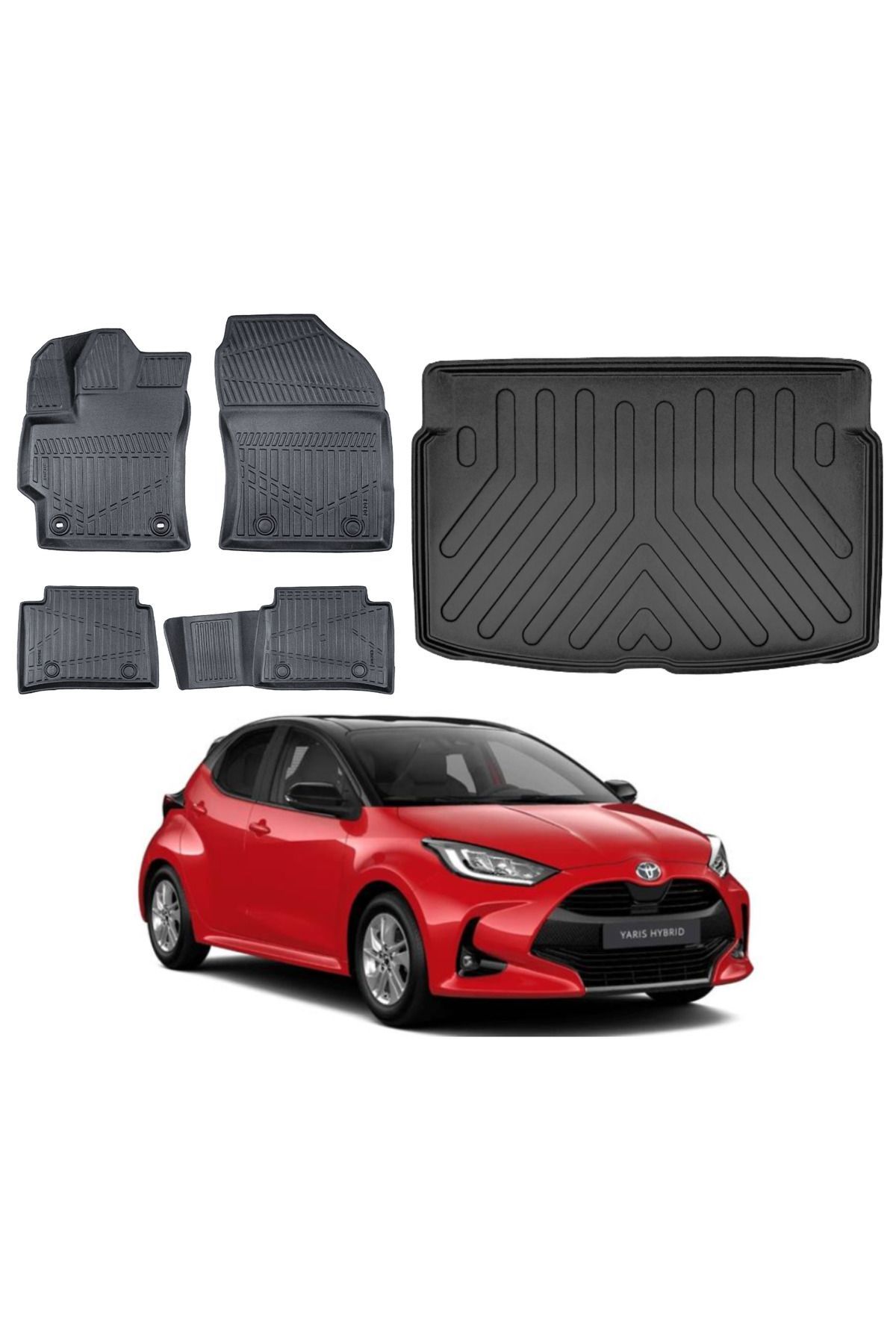 Toyota Yaris 2024 Model Bagaj Havuzu Paspas Takımı Eva Serisi