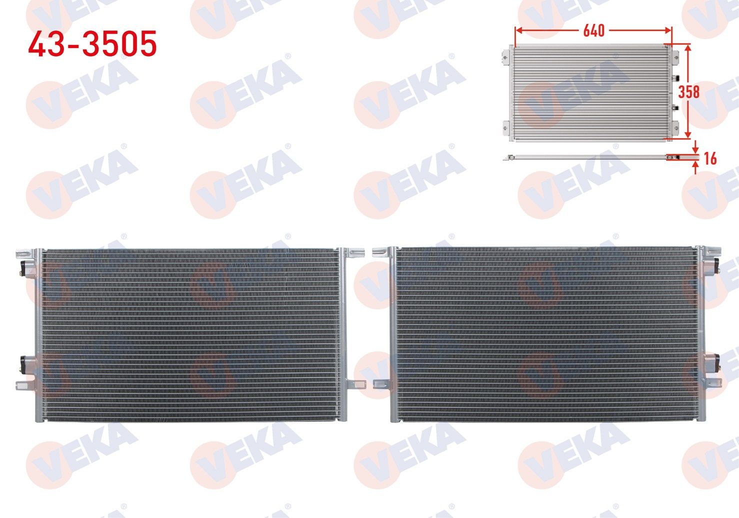 KLIMA RADYATORU RENAULT LAGUNA I (B56,556) 1.6i M-T 1993-2001 - 43-3505