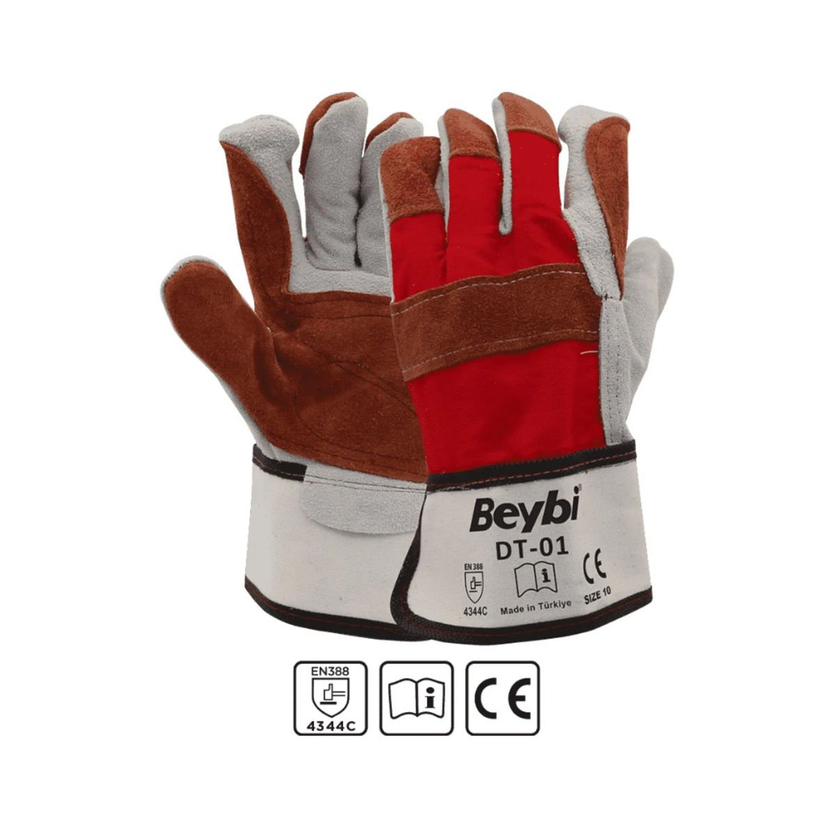 Beybi DT-01 Deri Takviyeli Ağır İş Eldiveni No:10 XL