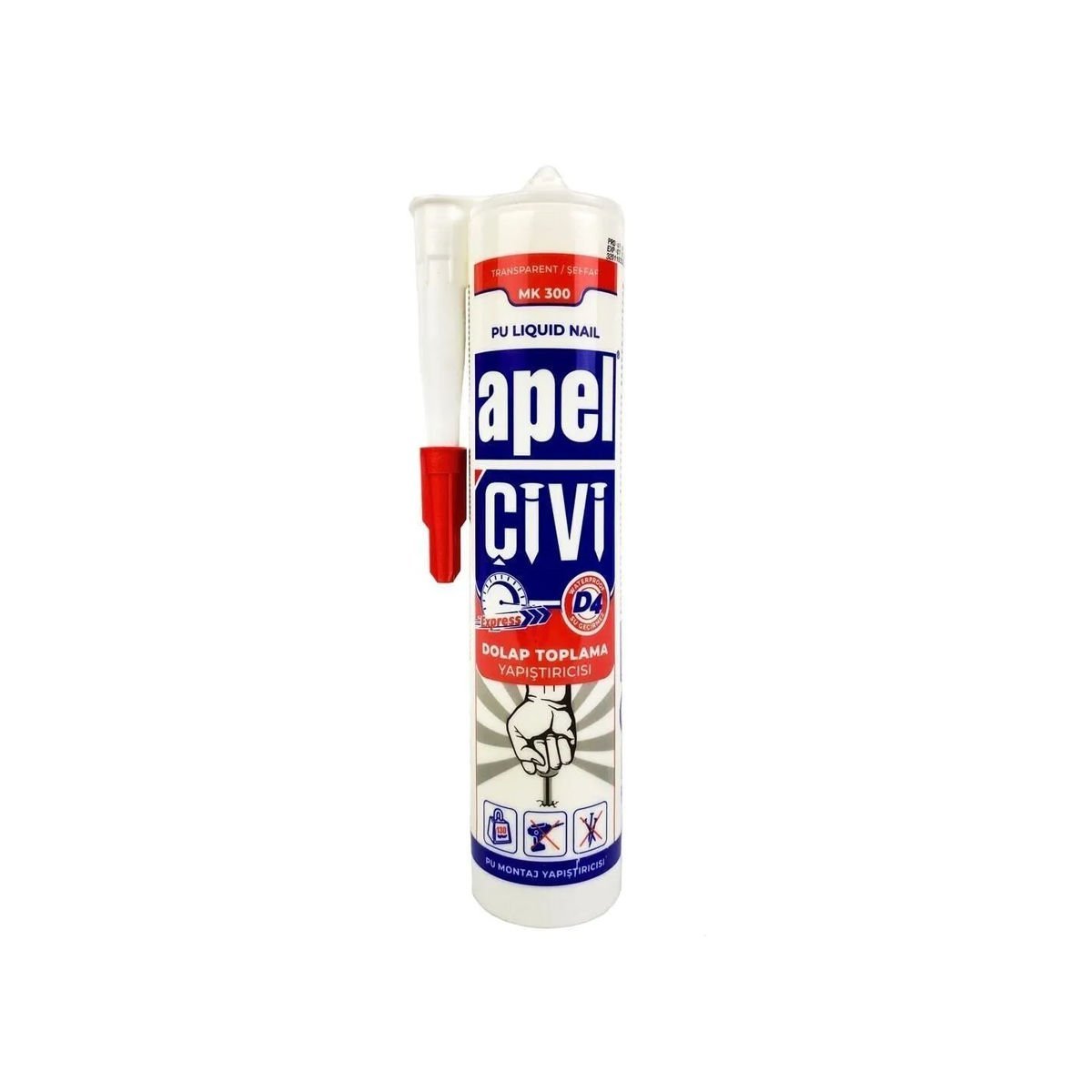 Mitre Apel MK 300 PU Sıvı Çivi 390 Gr – Çok Amaçlı Güçlü Montaj Yapıştırıcısı