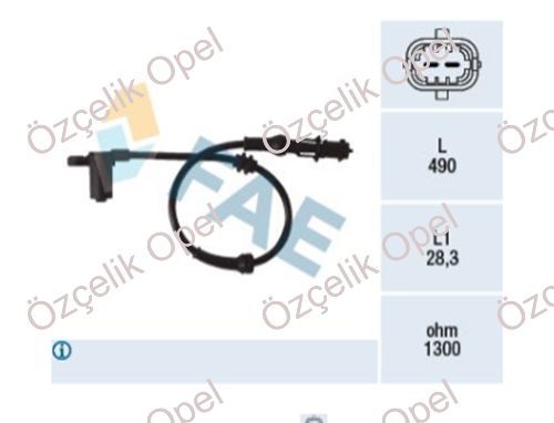 OPEL CORSA C ÖN ABS SENSÖRÜ FAE MARKA