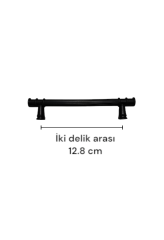 12.8 cm Siyah Yüzüklü Kaliteli  Plastik Kulp