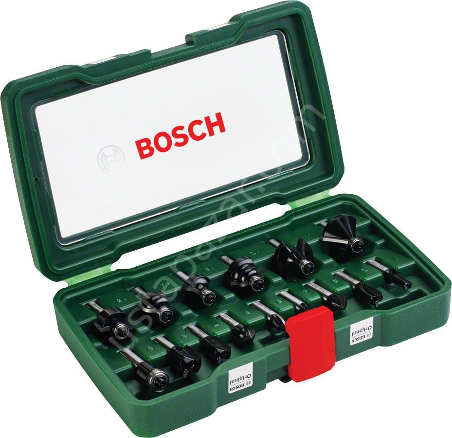 Bosch - 15 Parça Freze Seti 8 mm Şaftlı 2607019469