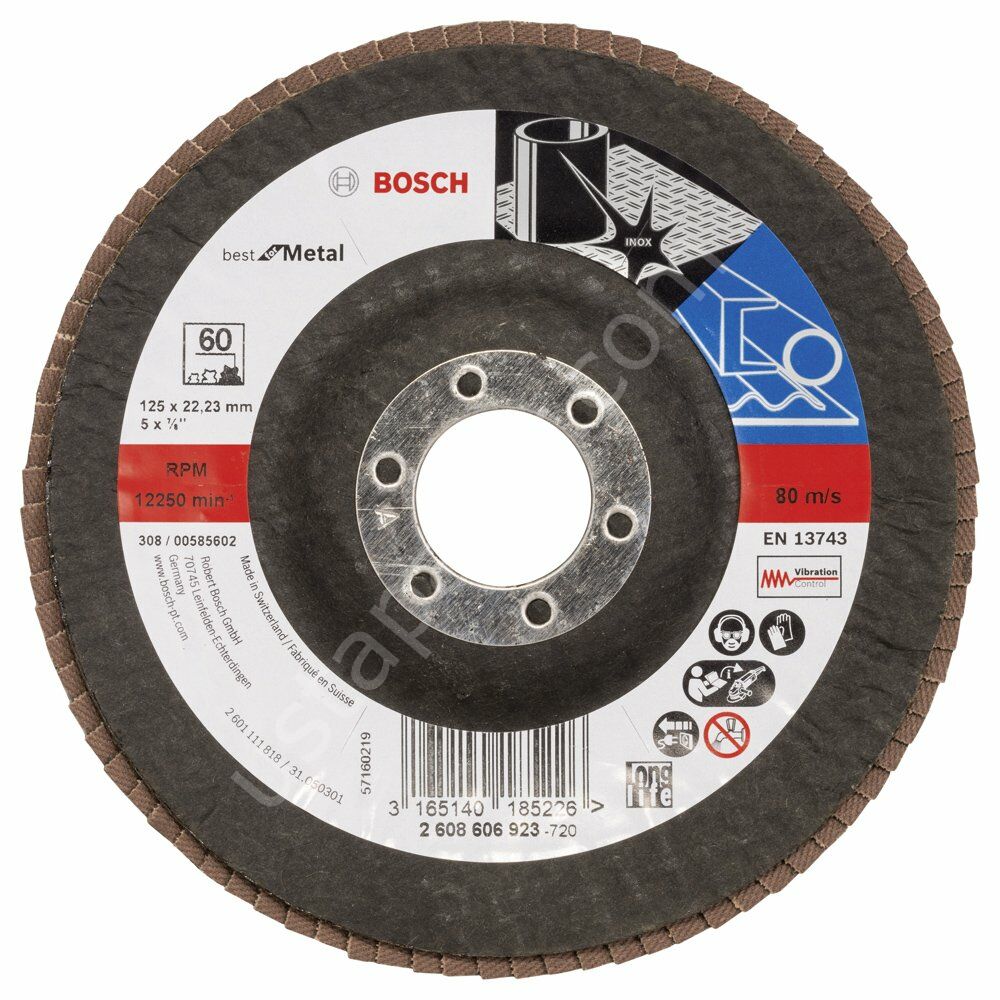 Bosch - 125 mm 60 Kum Best Serisi Metal Flap Disk 2608606923