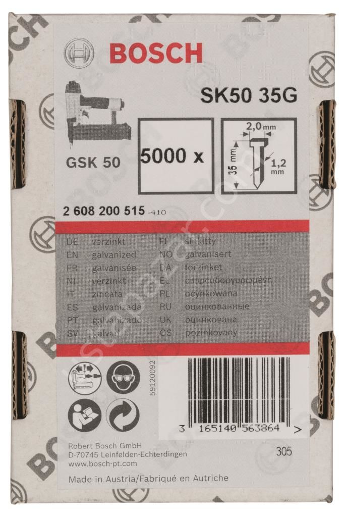 Bosch - GSK 50 Çivisi 35 mm 5000li 2608200515