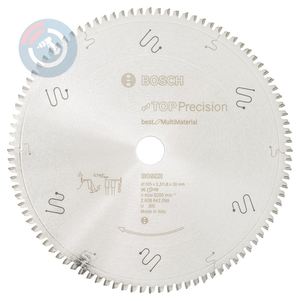 Bosch - Best Serisi Hassas Kesim Çoklu Malzeme için Daire Testere Bıçağı 305*30 mm 96 Diş