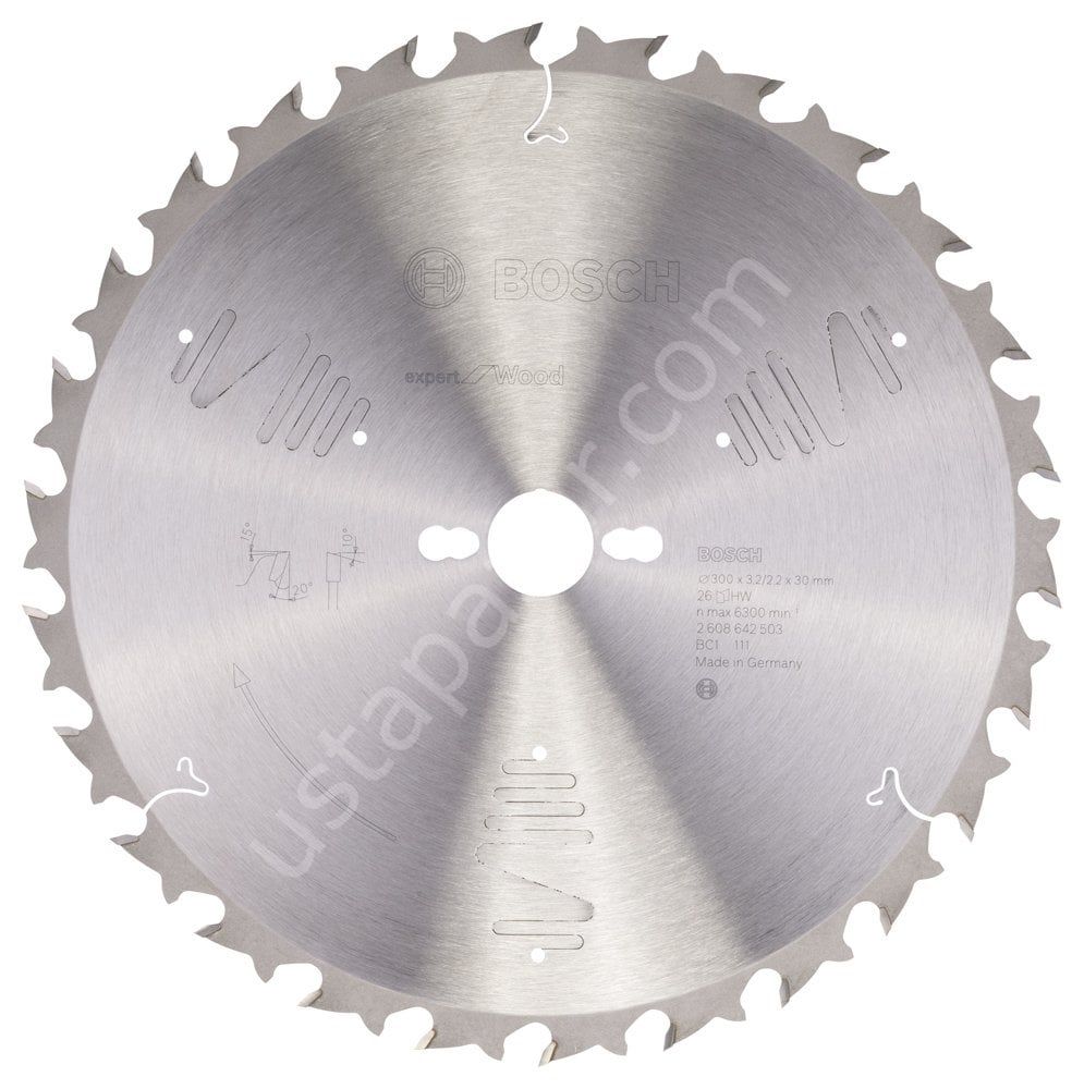 Bosch - Expert Serisi Ahşap için Daire Testere Bıçağı 300*30 mm 26 Diş 2608642503
