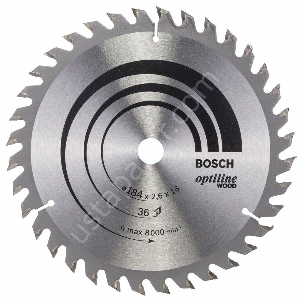 Bosch - Optiline Serisi Ahşap için Daire Testere Bıçağı 184*16 mm 36 Diş 2608640818