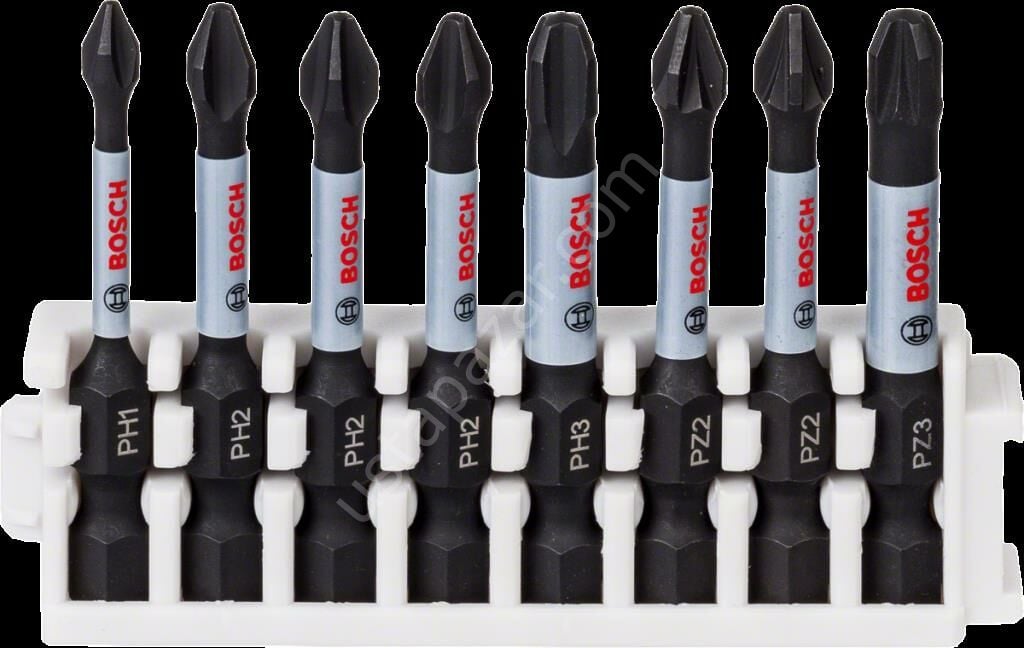Bosch - Impact Control Serisi Vidalama Ucu 8'li PH1/PH2x3/PH3/PZ2x2/PZ3 *50mm 2608522328
