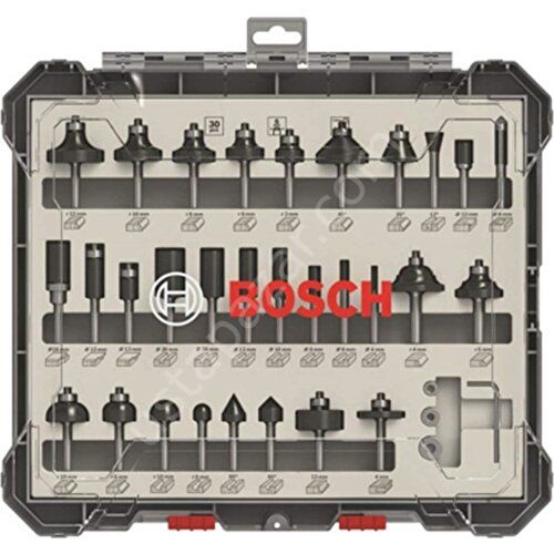 Bosch Freze Seti 30 Parça Karışık 6 mm (Pro) 2607017474