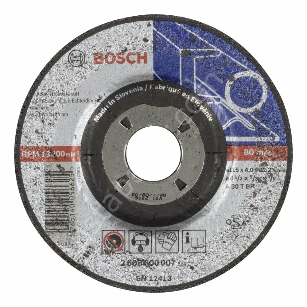 Bosch - 115*4,0 mm Expert Serisi Bombeli Metal Taşlama Diski (Taş)