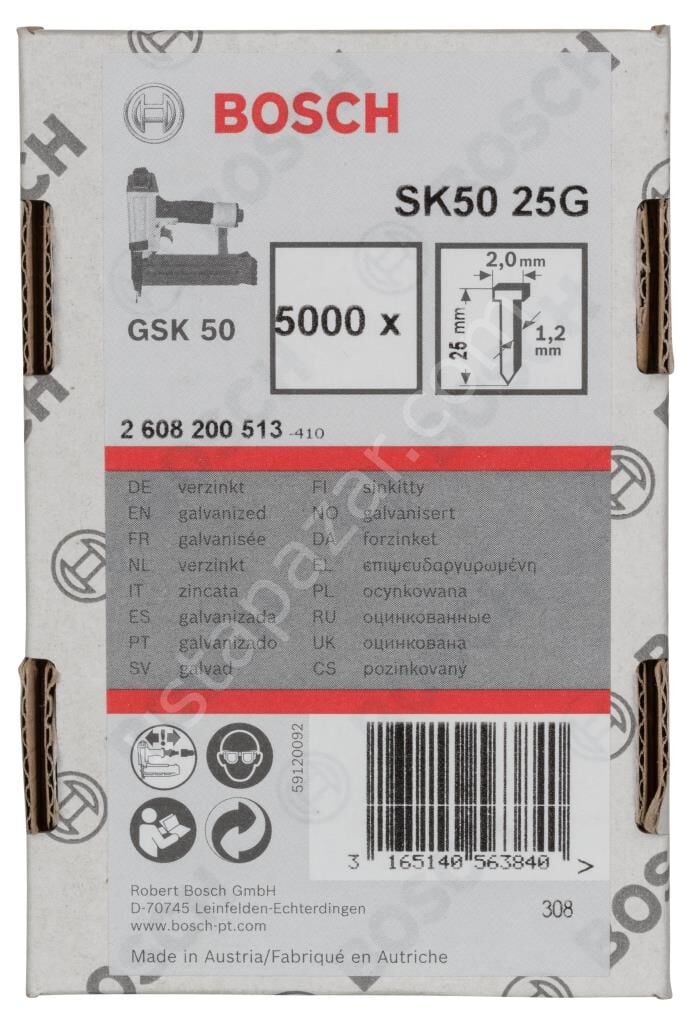 Bosch - GSK 50 Çivisi 25 mm 5000li 2608200513