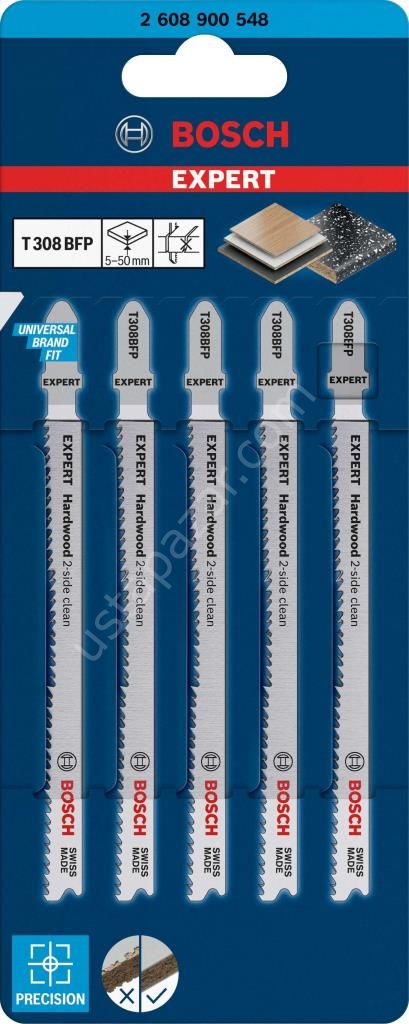 Bosch EXPERT Dekupaj Bıçağı Extra Clean for Hard Wood T308 BFP 5'li