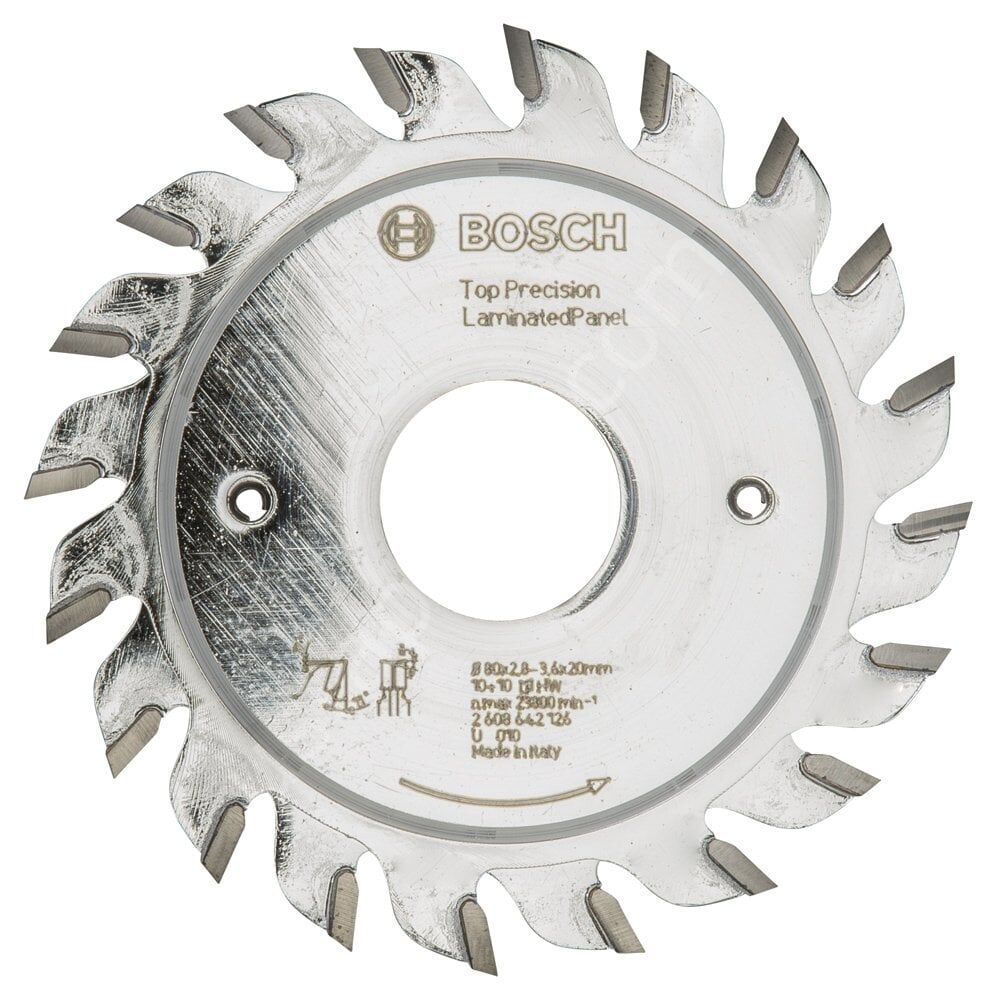 Bosch - Best Serisi Hassas Kesim Lamine Panel için Ön Çizme Bıçağı 80*20 mm 10+10 Diş 2608642126