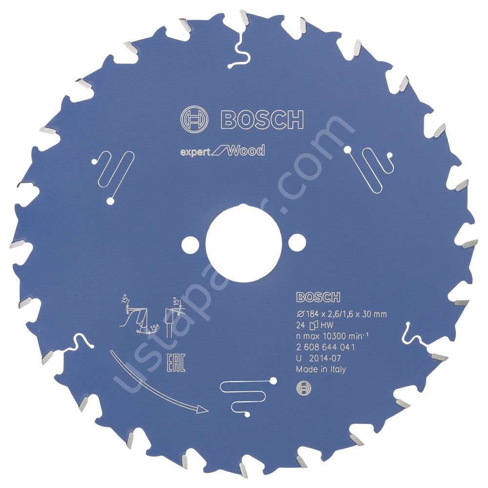 Bosch - Expert Serisi Ahşap için Daire Testere Bıçağı 184*30 mm 24 Diş 2608644041