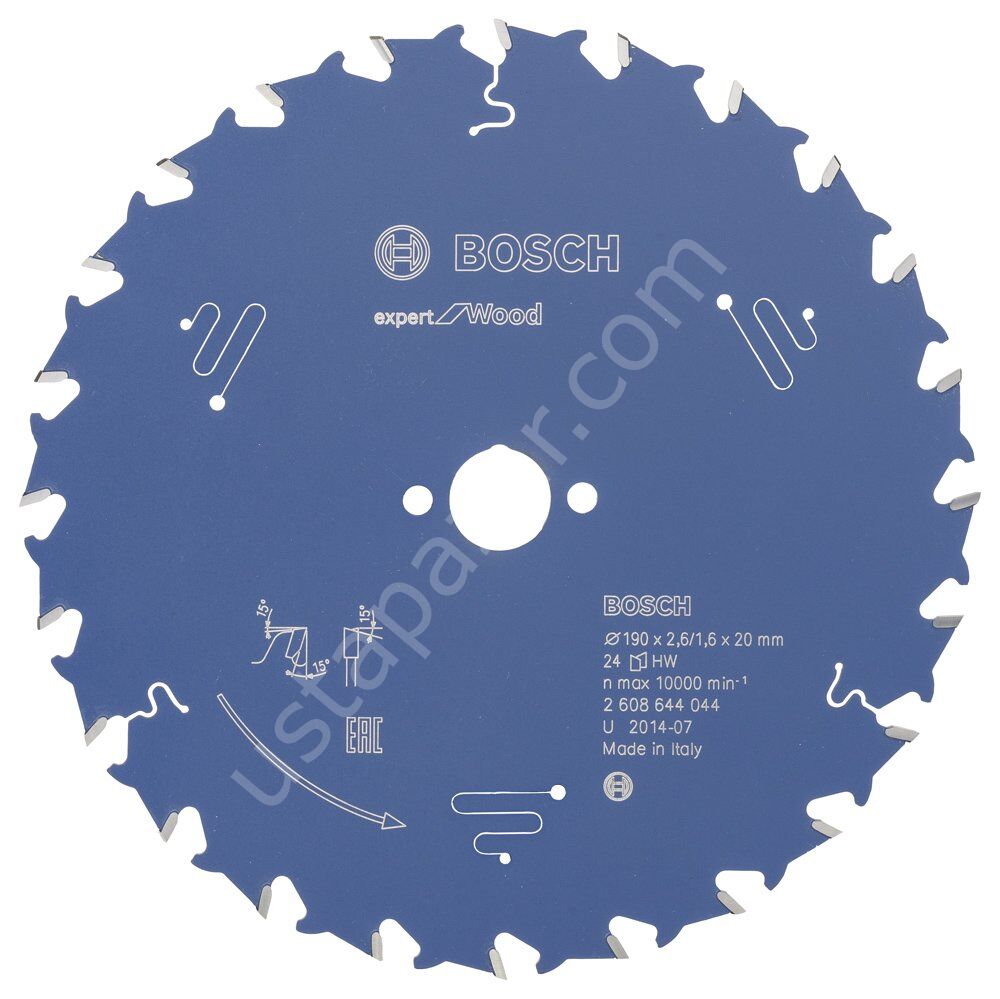 Bosch - Expert Serisi Ahşap için Daire Testere Bıçağı 190*20 mm 24 Diş 2608644044