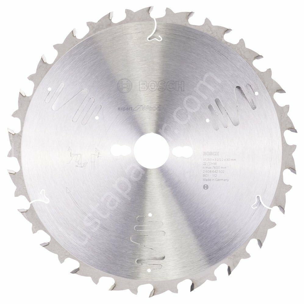 Bosch - Expert Serisi Ahşap için Daire Testere Bıçağı 250*30 mm 22 Diş 2608642502