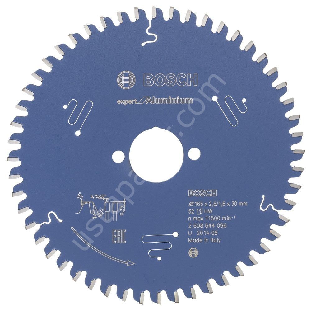 Bosch - Expert Serisi Alüminyum için Daire Testere Bıçağı 165*30 mm 52 Diş