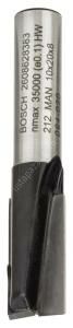 Bosch - Standard Seri Ahşap İçin Çift Oluklu, Sert Metal Düz Freze Ucu 8*10*51mm 2608628383