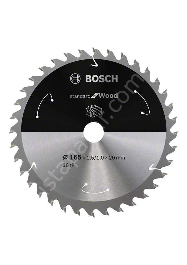 Bosch - Standard for Serisi Ahşap için Akülü Daire Testere Bıçağı 165*20 mm 36 Diş