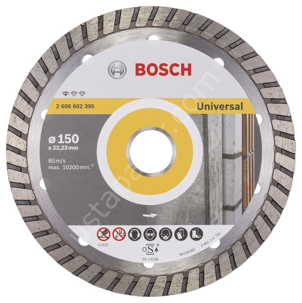 Bosch - Standard Seri Genel Yapı Malzemeleri İçin Turbo Segmanlı Elmas Kesme Diski 150 mm 2608602395