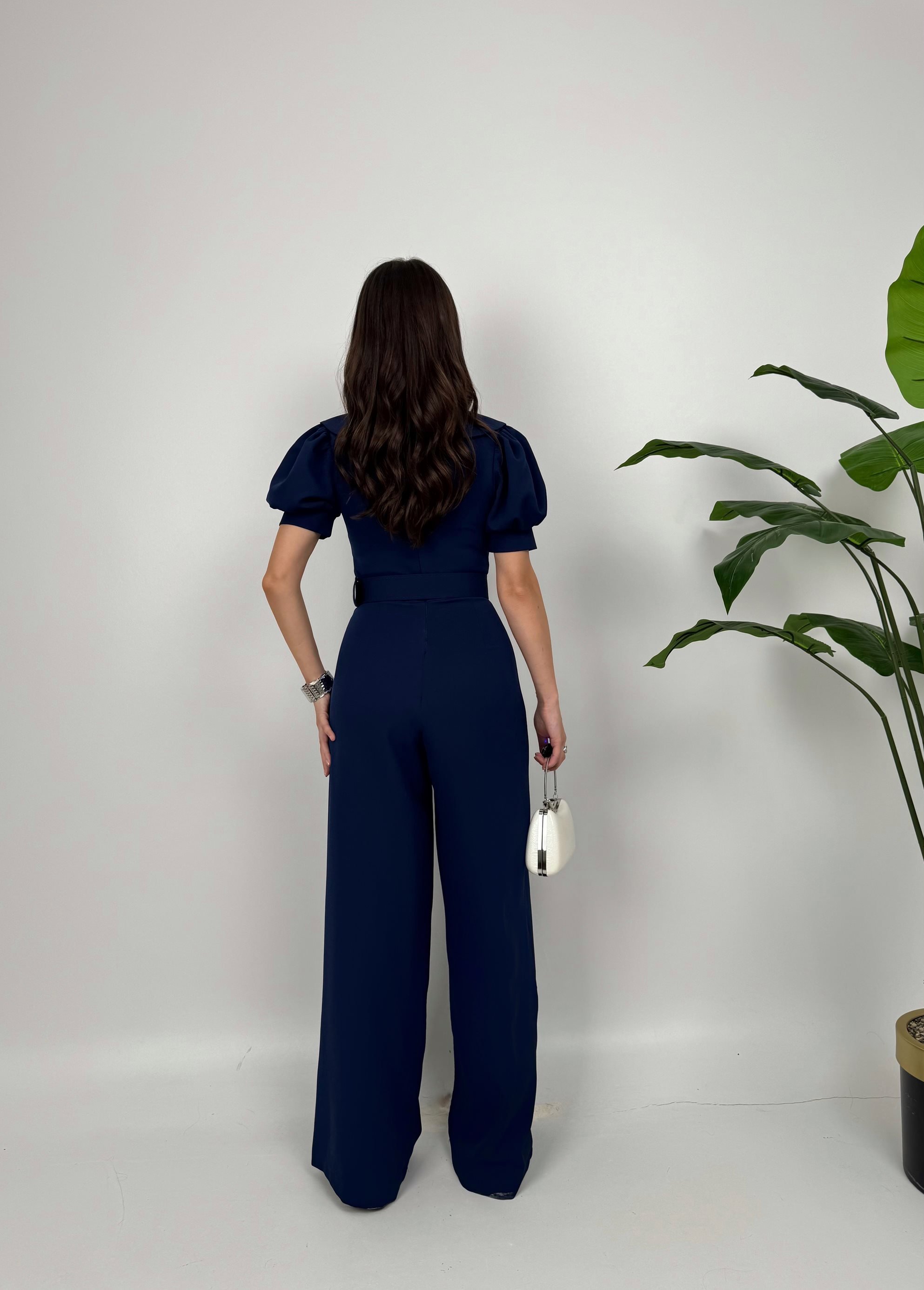 3034 DÜĞMELİ TULUM NAVY BLUE - LACİVERT