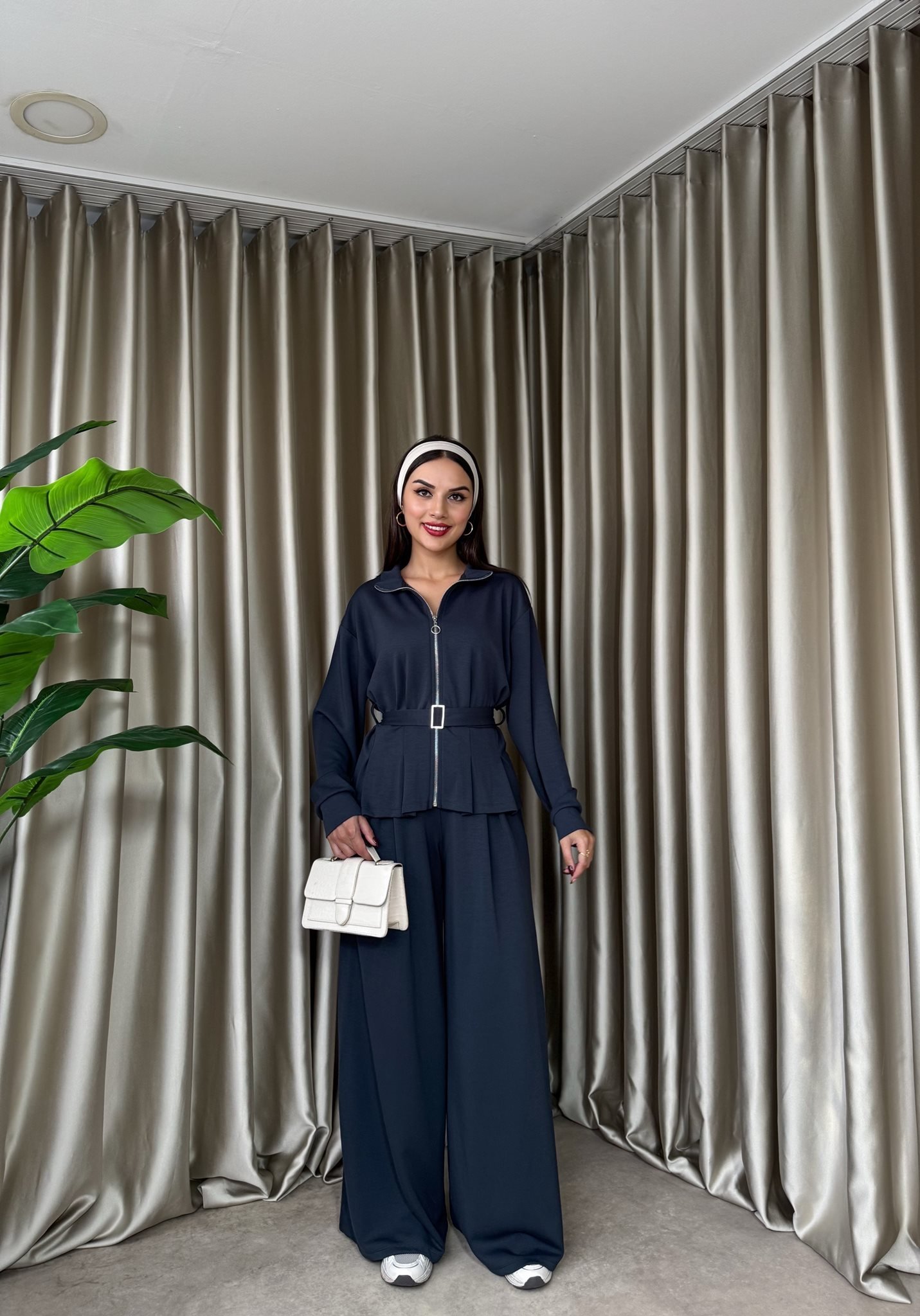 3082 KEMERLİ TAKIM NAVY BLUE - LACİVERT