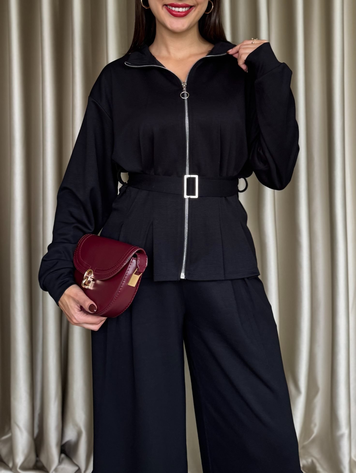 3082 KEMERLİ TAKIM BLACK - SİYAH