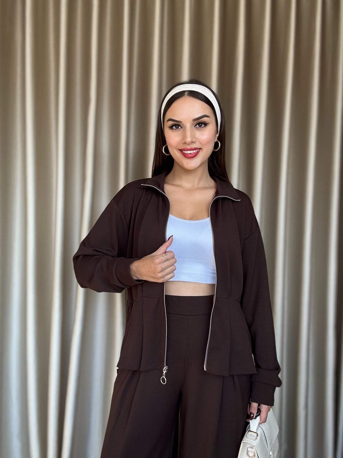 3082 KEMERLİ TAKIM BROWN - KAHVE