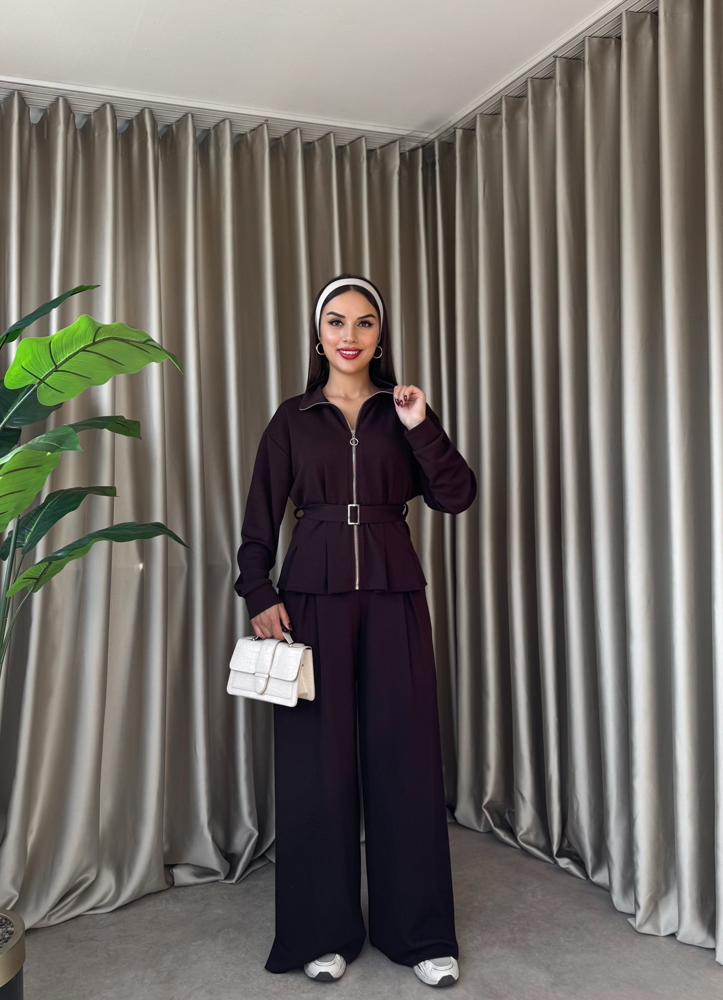 3082 KEMERLİ TAKIM BROWN - KAHVE