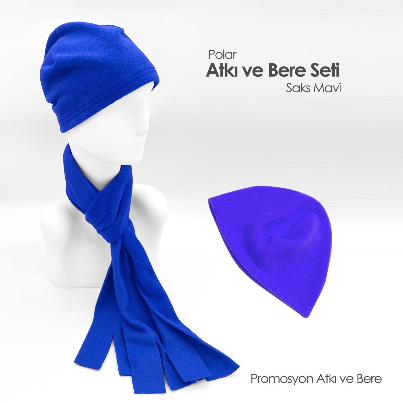 Mavi Atkı ve Bere Takımı
