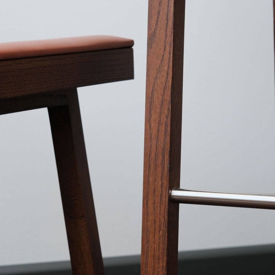 Ahşap Bar Sandalyesi - PI Serisi Forest - Döşemeli