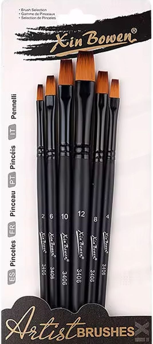 Sırlama Fırçası 6 lı set Düz Ağızlı