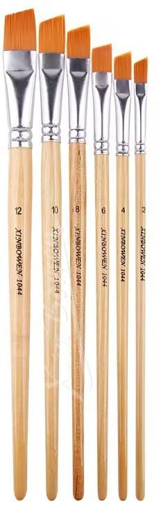 Sırlama Fırçası 6 lı set Kesik Ağızlı