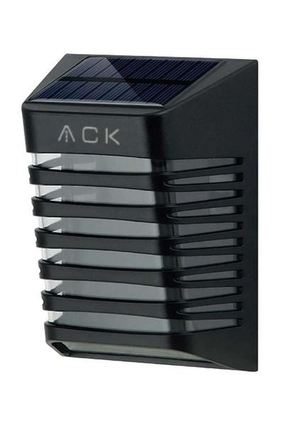 Ack Ag60-09851 90mmx120mmx53mm Ip54 3000k Sıyah Solar Led Cıt Aplık