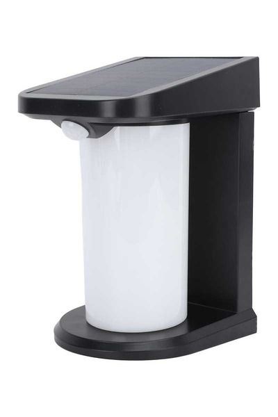Ack Ag60-04851 127mmx105mmx179mm Dımlı Ip54 Sıyah Solar Led Duvar Aplıgı