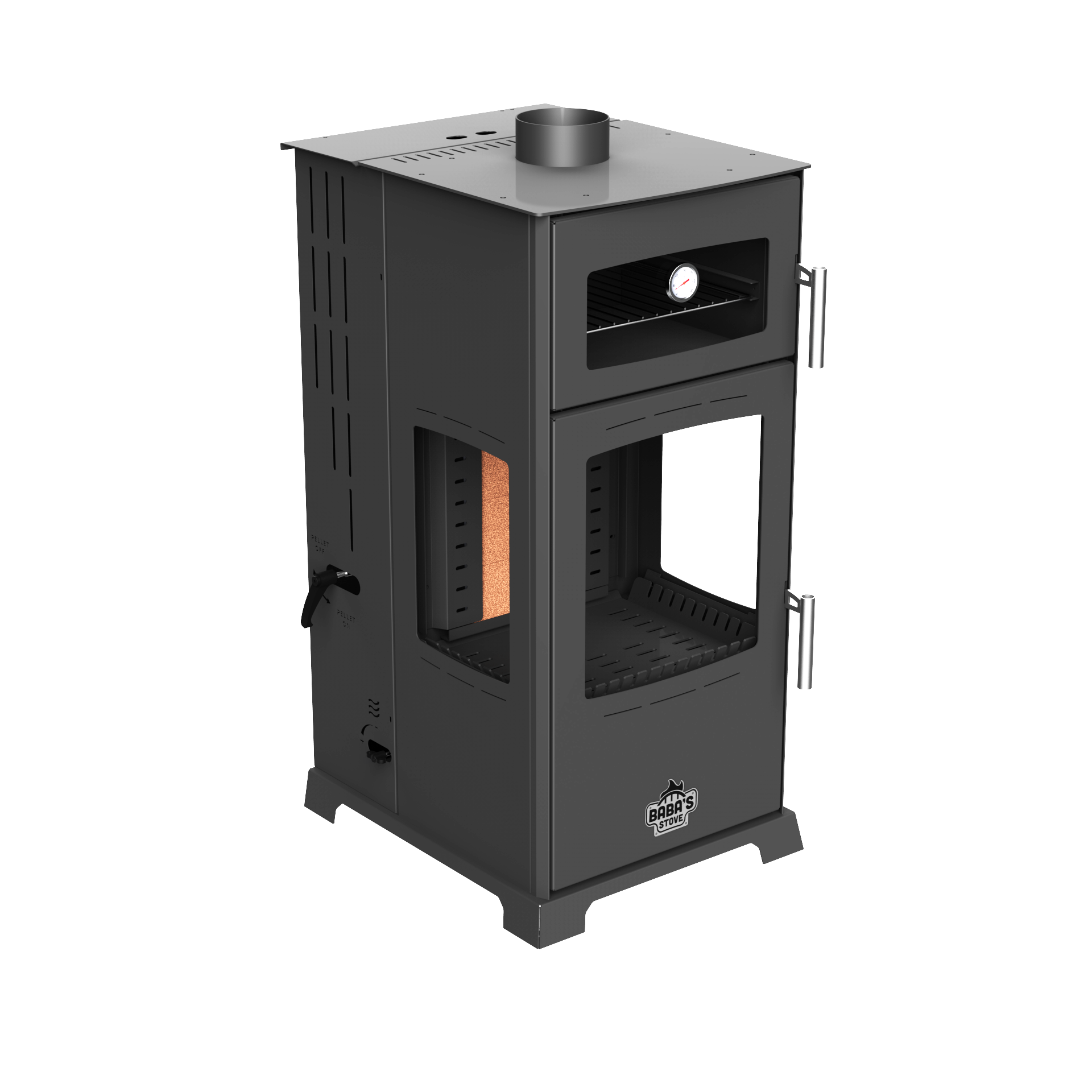 GOLD PLUS 12 KW KUZİNE / MANUEL PELET VE ODUN SOBASI / BABA'S STOVE