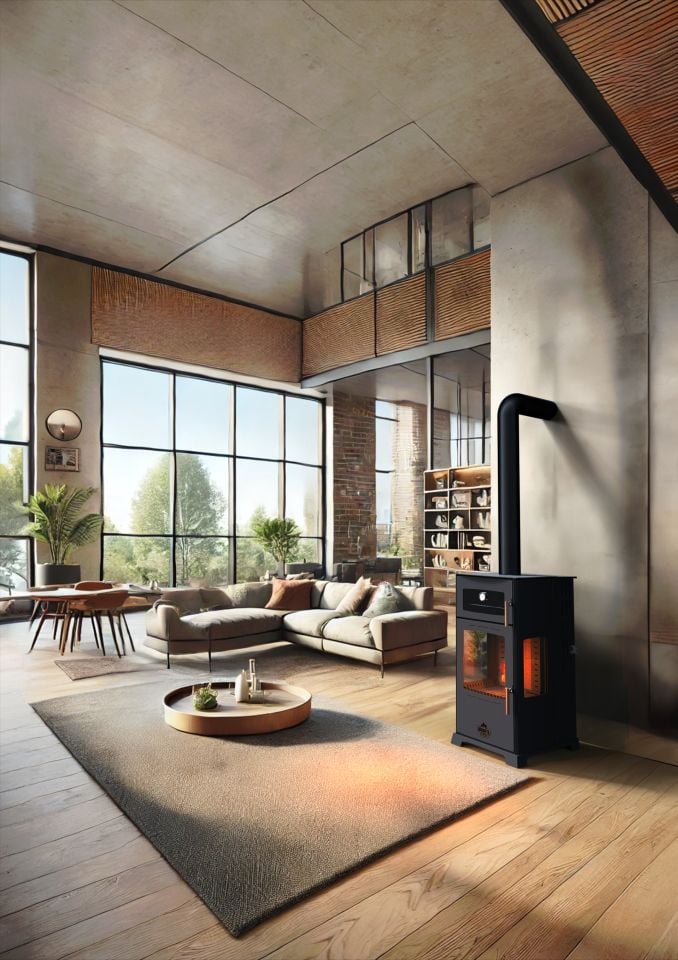 GOLD PLUS 12 KW KUZİNE / MANUEL PELET VE ODUN SOBASI / BABA'S STOVE