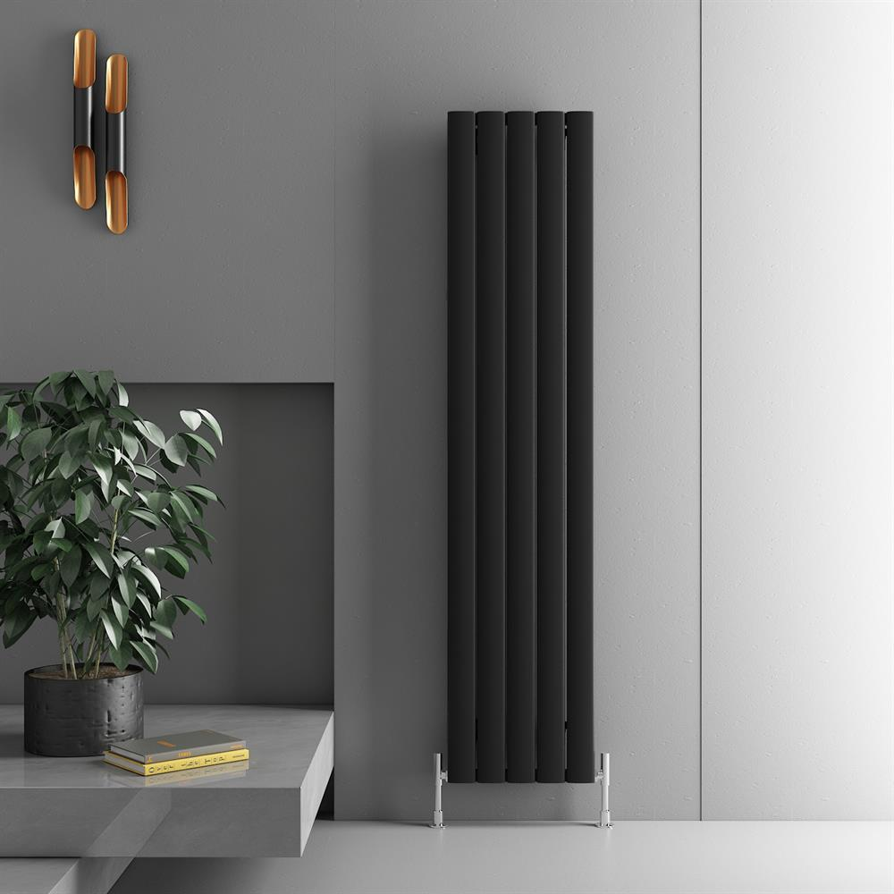 Elliptic Alüminyum Radyatör - Kumlu Siyah 1800x475mm - 6 Dilim