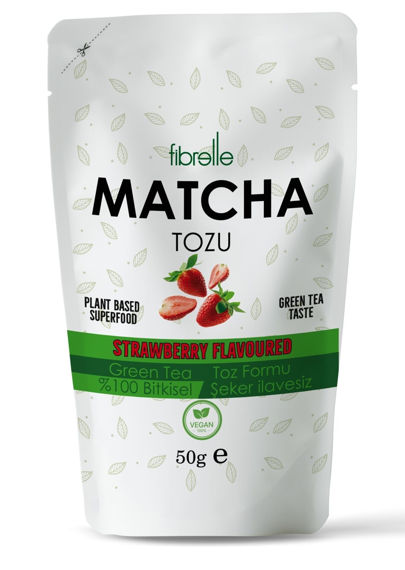 Fibrelle Matcha Çilek Aromalı 50g