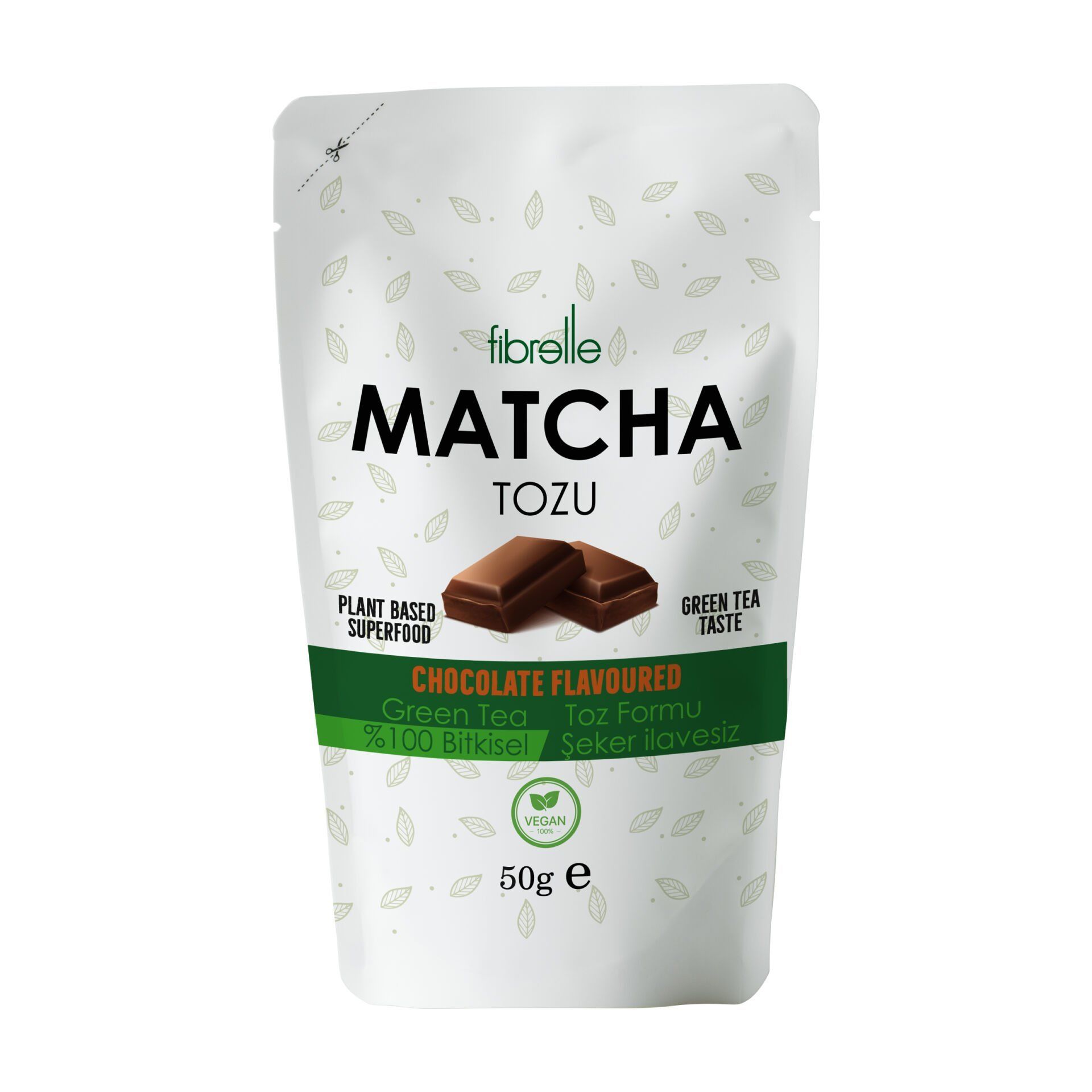 Fibrelle Matcha Çikolata Aromalı 50g